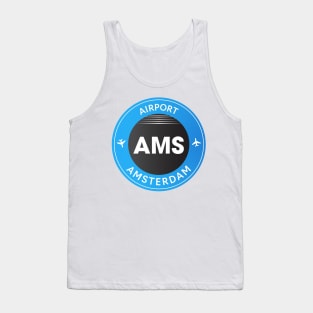 AMS airport blue Tank Top